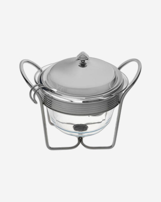 Regent Folio Stainless Steel Round Soup Cover/Warmer/Ladle 4Lt