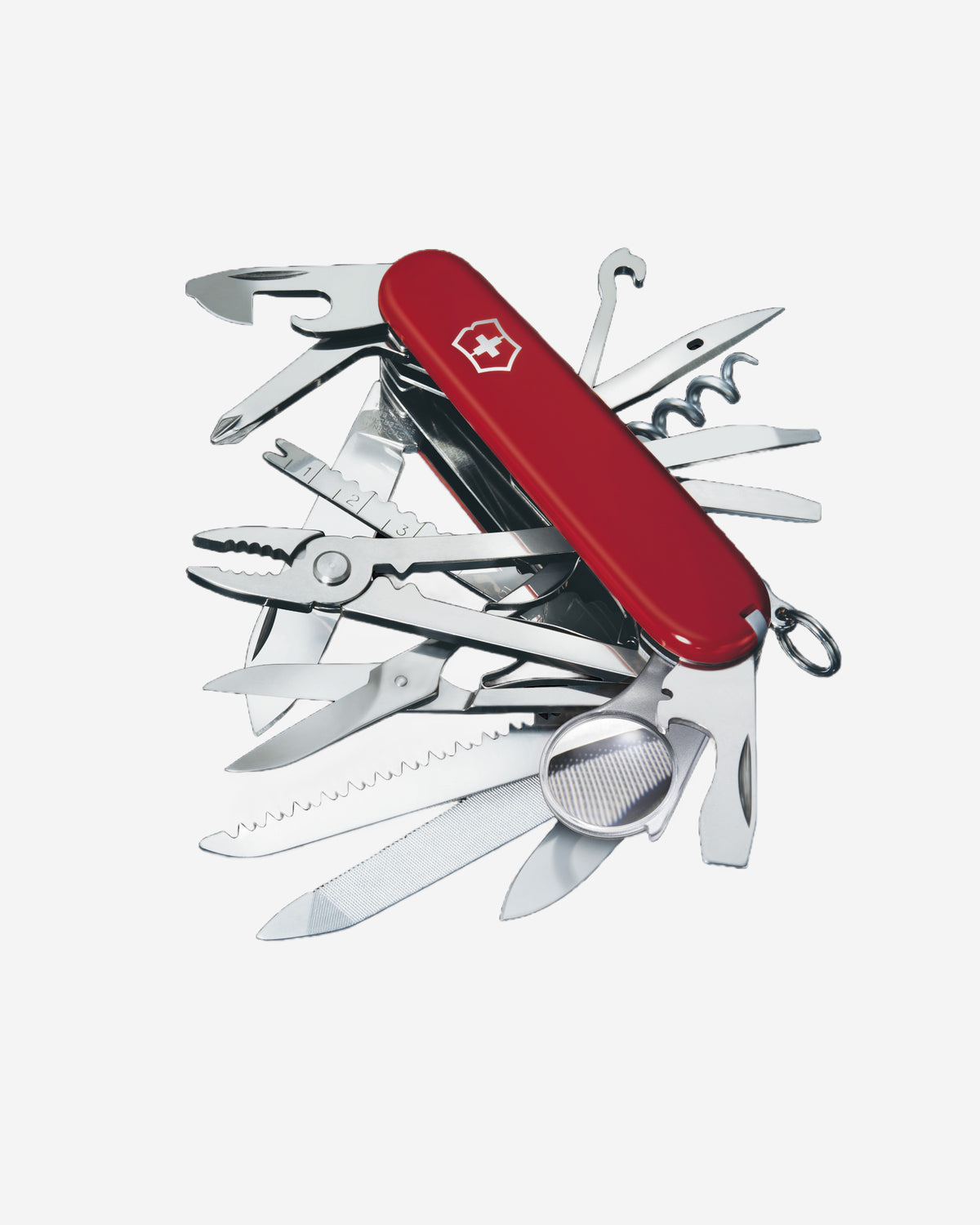 Victorinox Swiss Army Swiss Champ Medium Pocket Knife 91mm Red With 33 Functions - 1.6795.B1