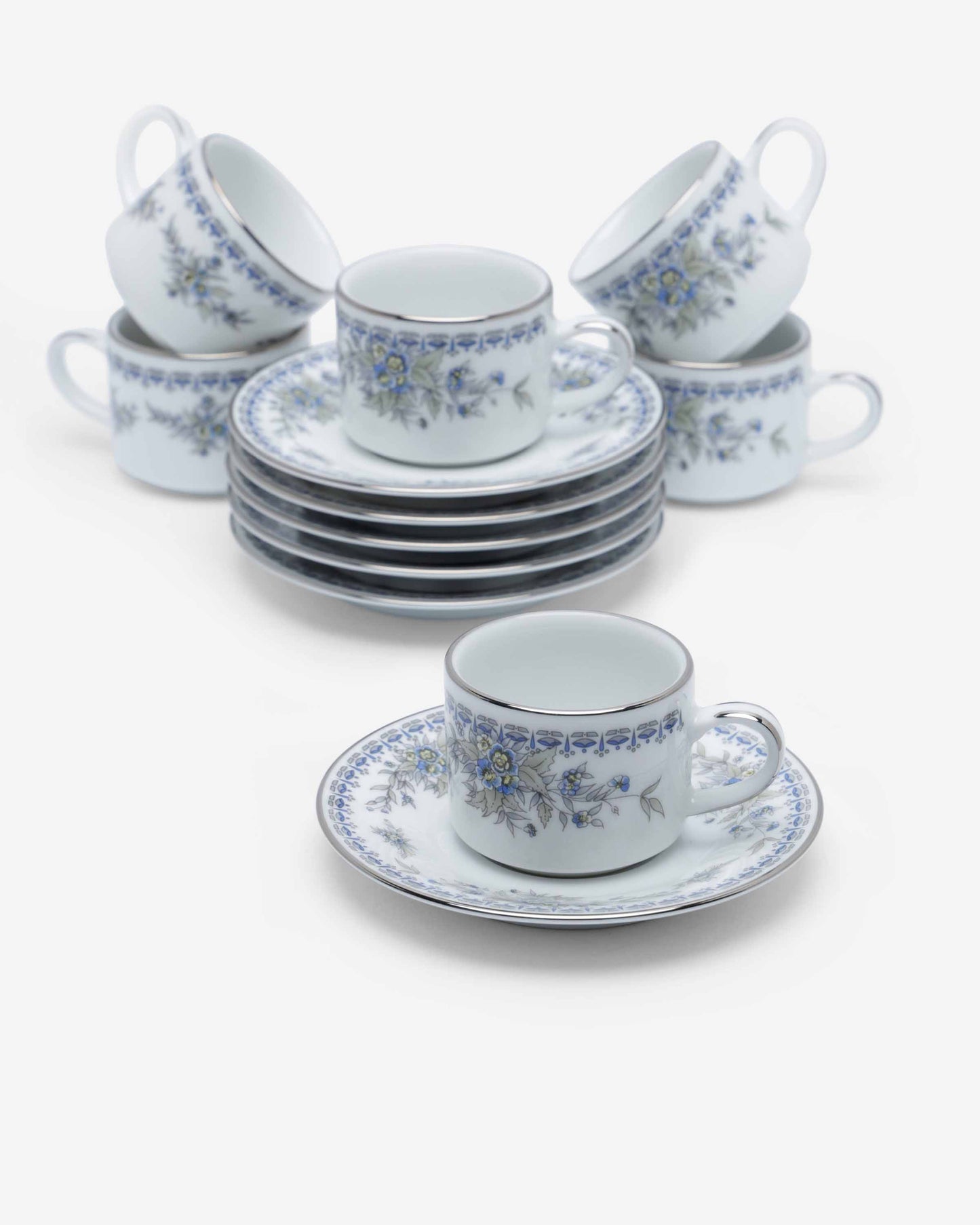 Dankotuwa Treasure Blue Coffee Cup & Saucer Set