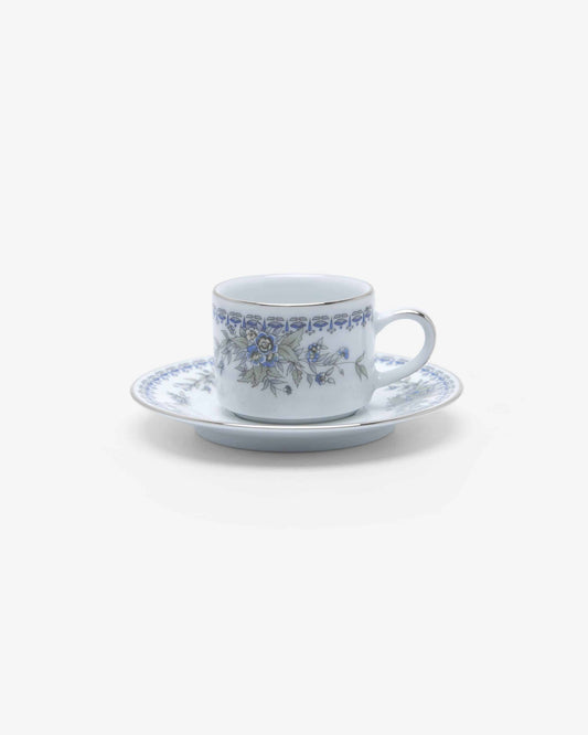 Treasure Blue Coffee Cup and Saucer Set of 6pcs. 