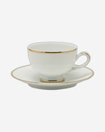 Dankotuwa 3Mm Gold 1+1 Tea Cup & Saucer - 3Mmgld-0889/0887