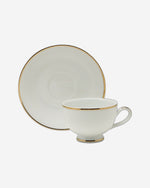 Dankotuwa 3Mm Gold 1+1 Tea Cup & Saucer - 3Mmgld-0889/0887