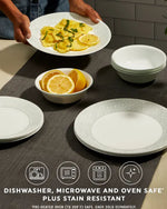 Corelle Knox 12-piece Dinnerware Set, Service for 4. (1150440) - Includes 4 x Dinner Plates, Side Plates & Bowls