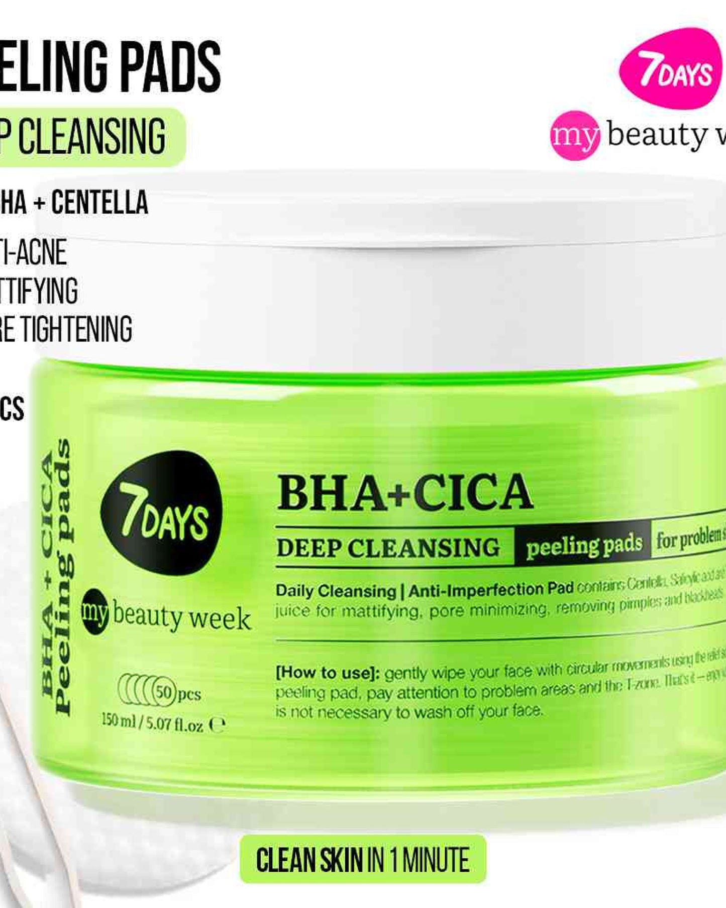 7DAYS Skincare Exfoliating Pads