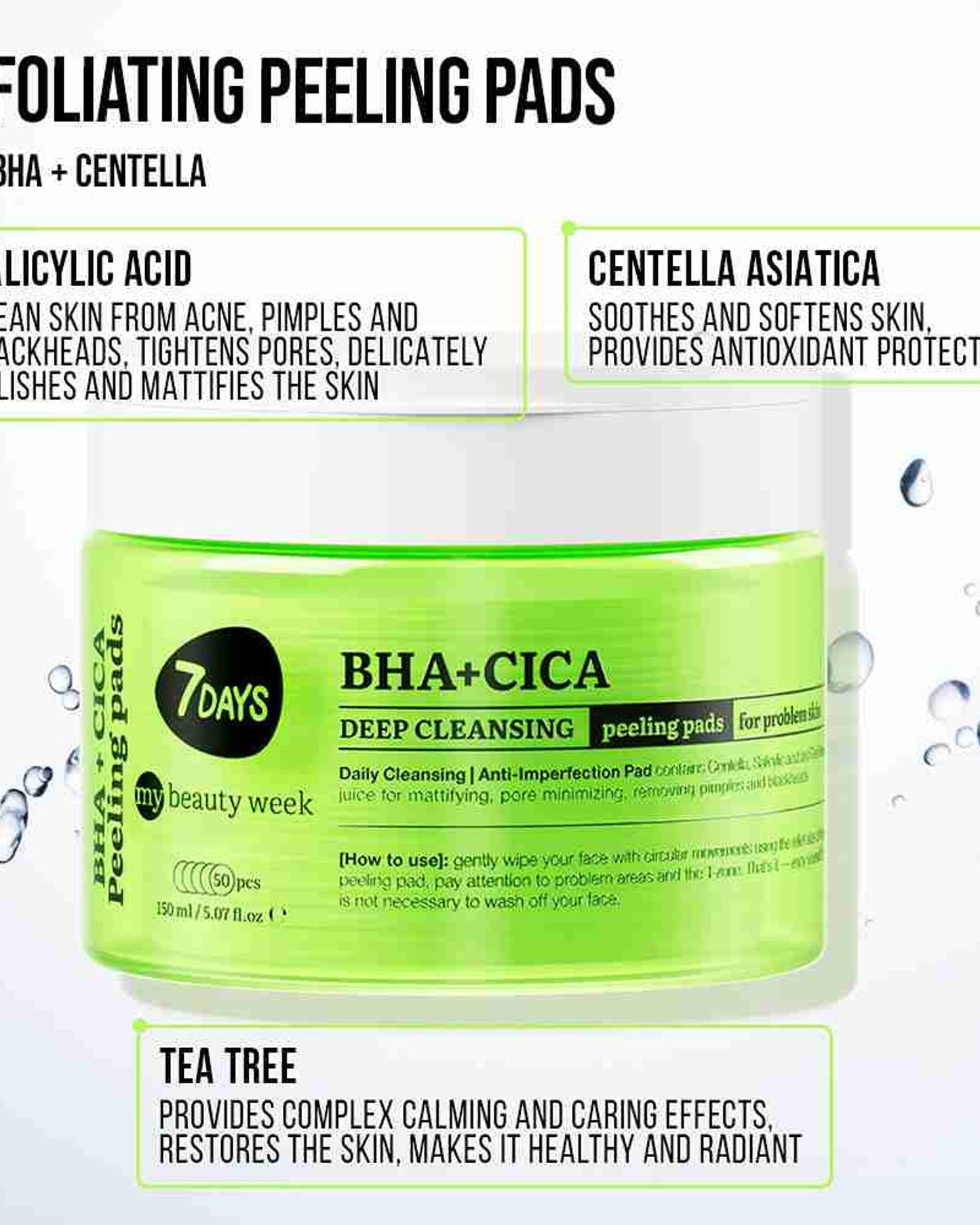 7DAYS Skincare Exfoliating Pads