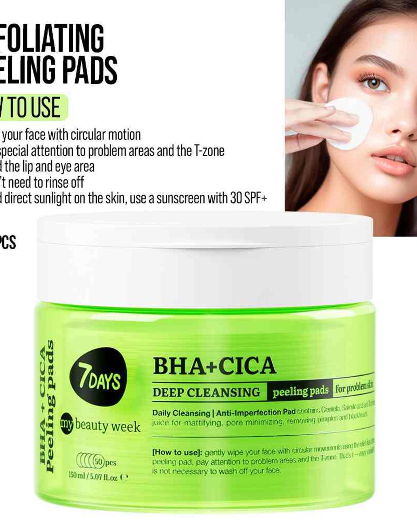 7DAYS Skincare Exfoliating Pads
