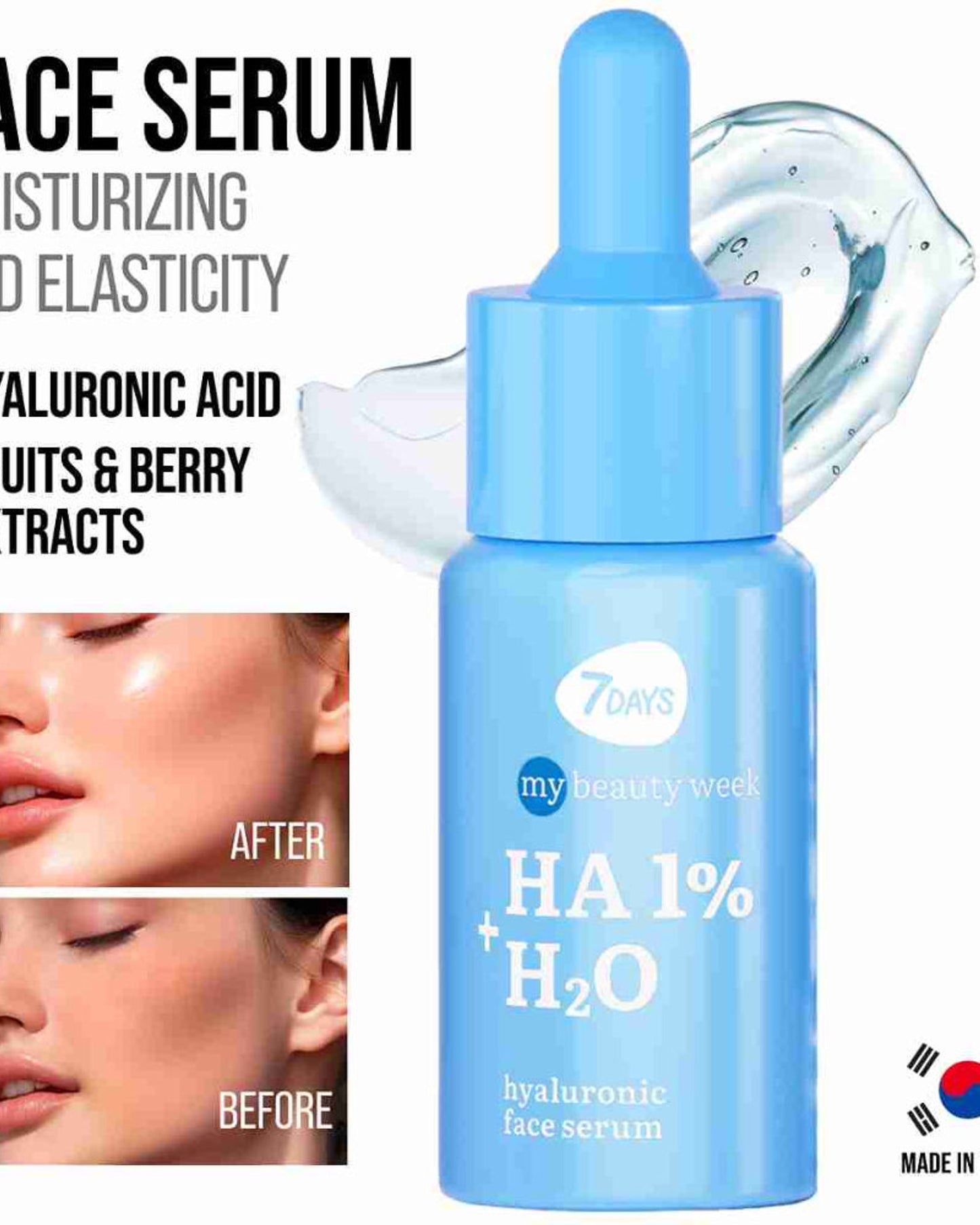 7DAYS Hydrating Face Serum with 1% Hyaluronic Acid 30ml