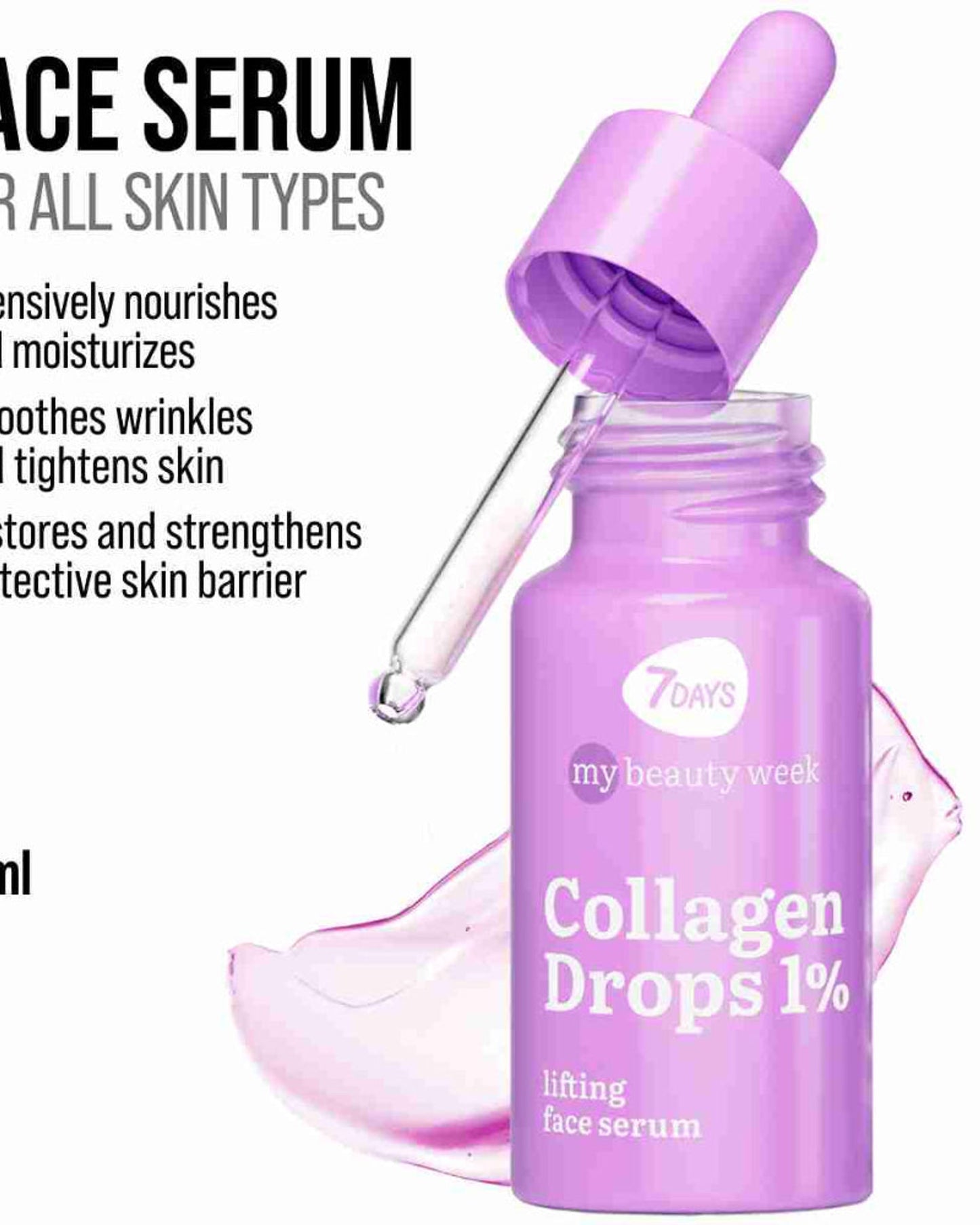 7DAYS Collagen Face Serum with Almond & Jojoba Oils 30ml