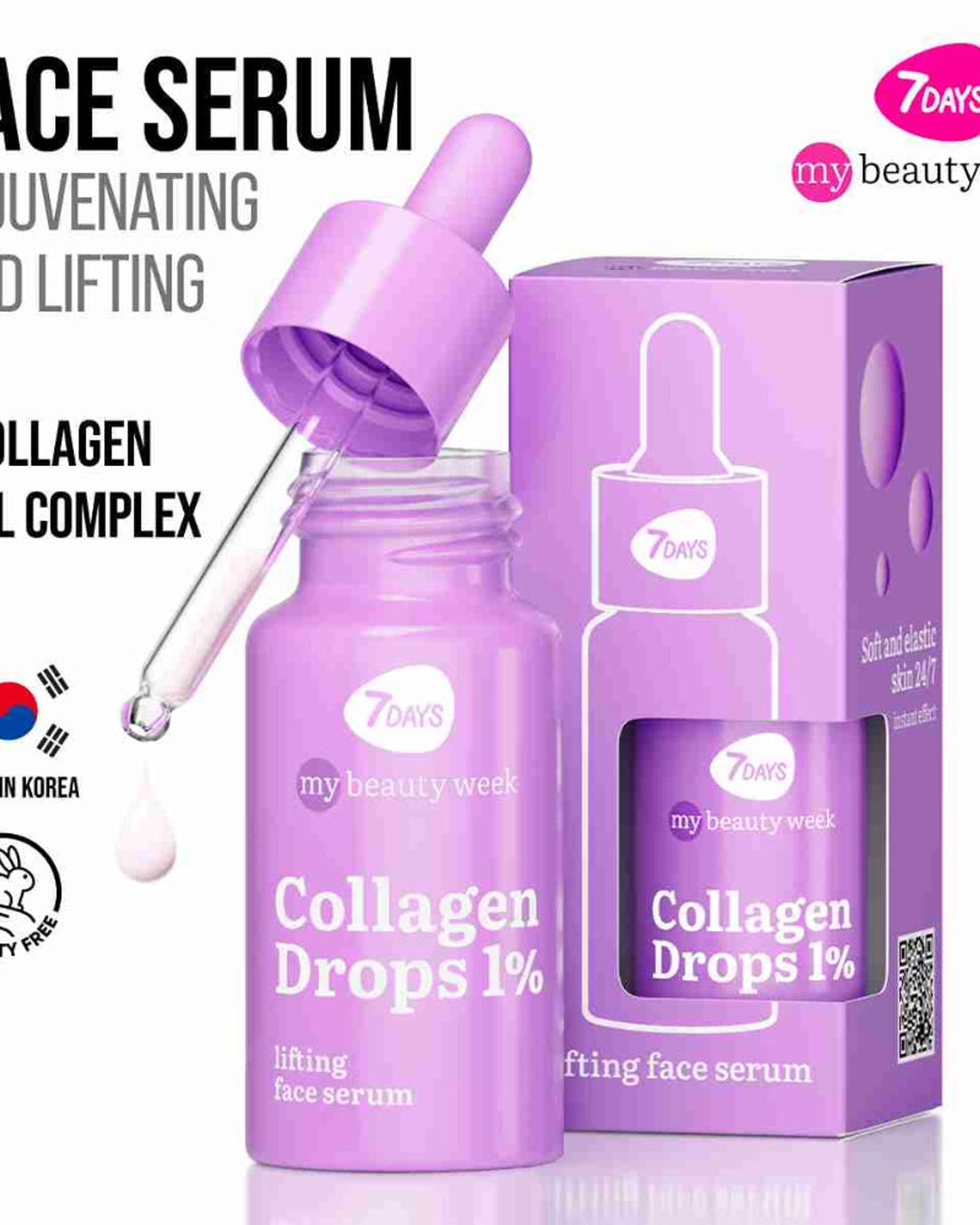 7DAYS Collagen Face Serum with Almond & Jojoba Oils 30ml