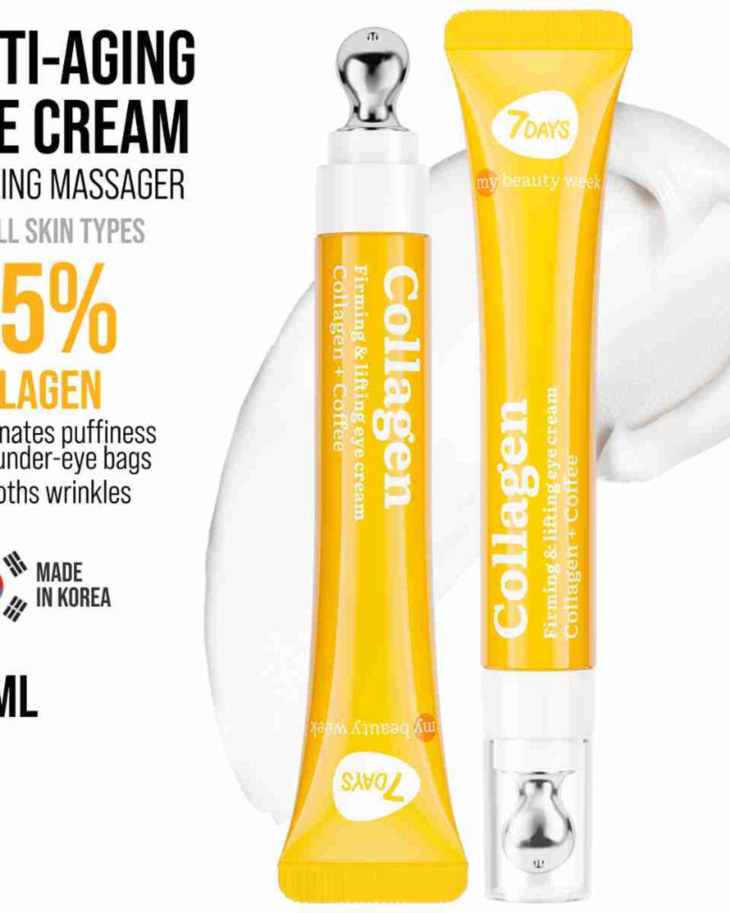 7DAYS Eye Cream with Collagen - Korean Skincare 18ml