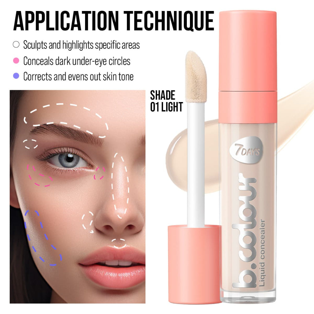 7DAYS B.COLOUR Face & Eye Concealer 01 Light