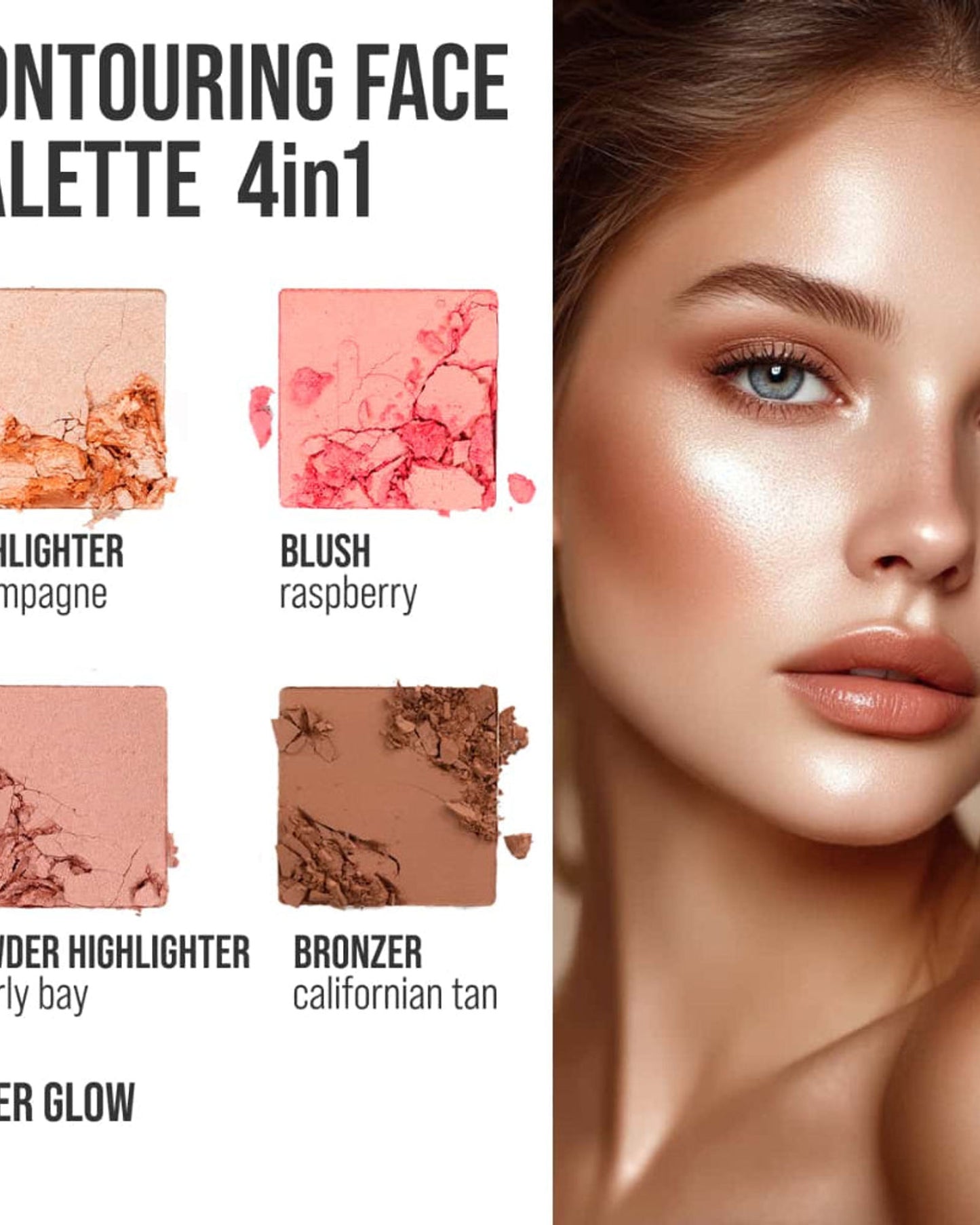 7DAYS B.COLOUR Hyper Glow 4-in-1 Contour Palette