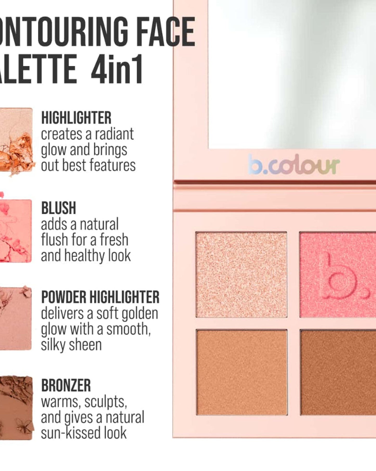 7DAYS B.COLOUR Hyper Glow 4-in-1 Contour Palette