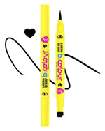 7DAYS CUTE Dual-Ended Eyeliner Pen with Heart Stamp - Waterproof Black Liquid Eyeliner