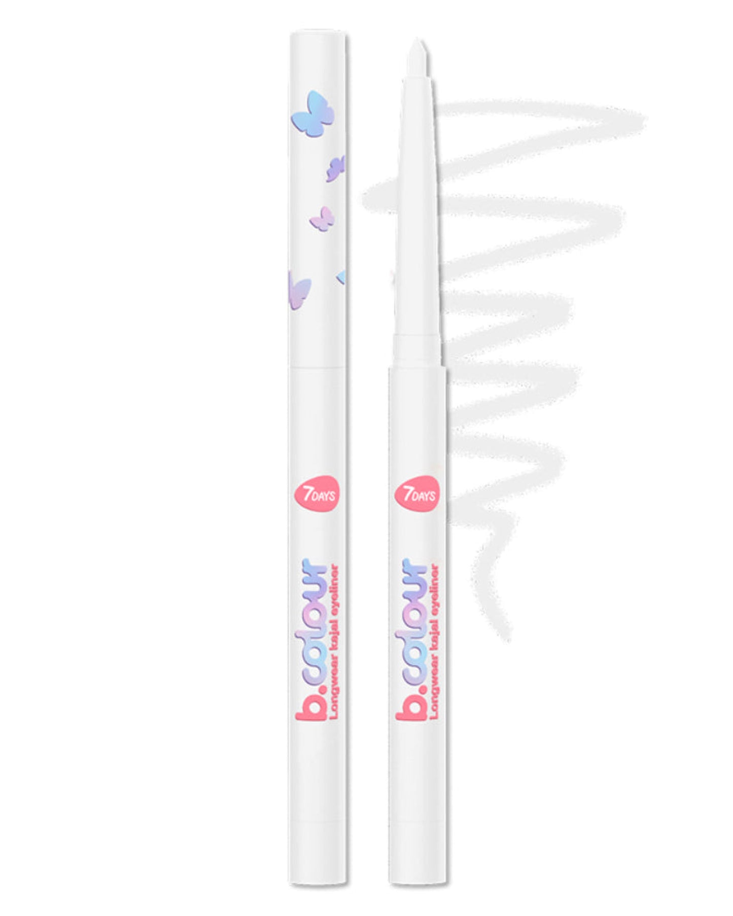 7DAYS B.COLOUR 3-in-1 Waterproof Eyeliner Pencil - White Kajal 01