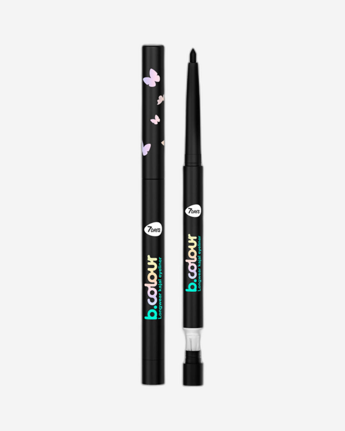 7DAYS B.COLOUR 3-in-1 Waterproof Eyeliner Pencil - Black Kajal 07