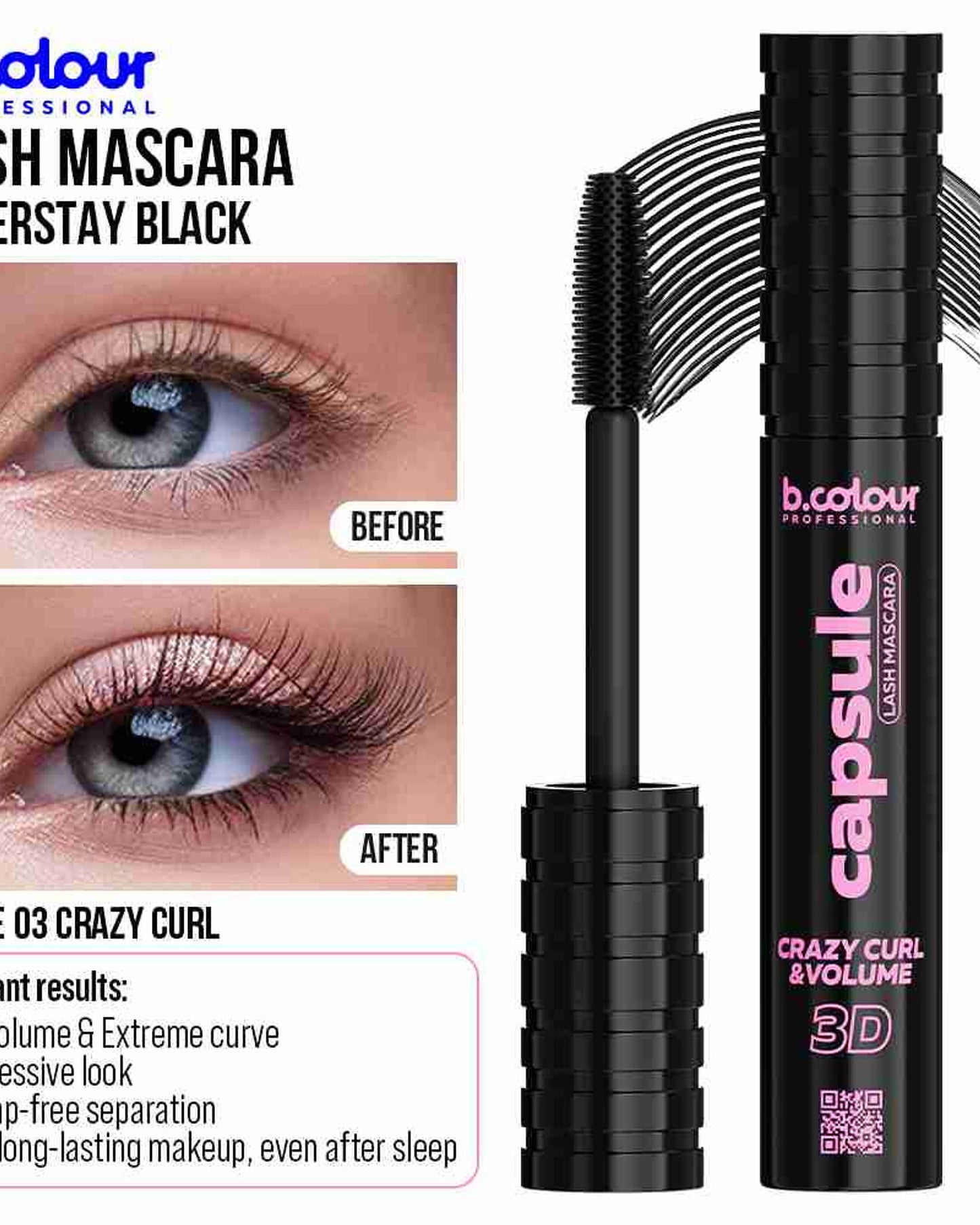B.COLOUR PROFESSIONAL Crazy Curl Mascara
