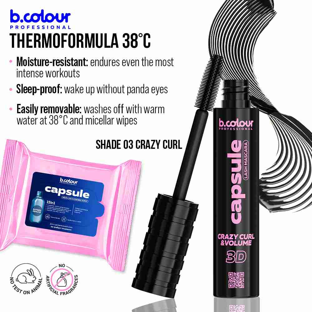 B.COLOUR PROFESSIONAL Crazy Curl Mascara