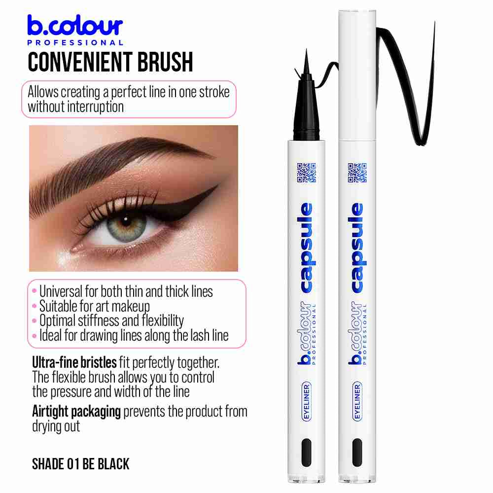 B.COLOUR PROFESSIONAL Waterproof Liquid Eyeliner 01 Be Black