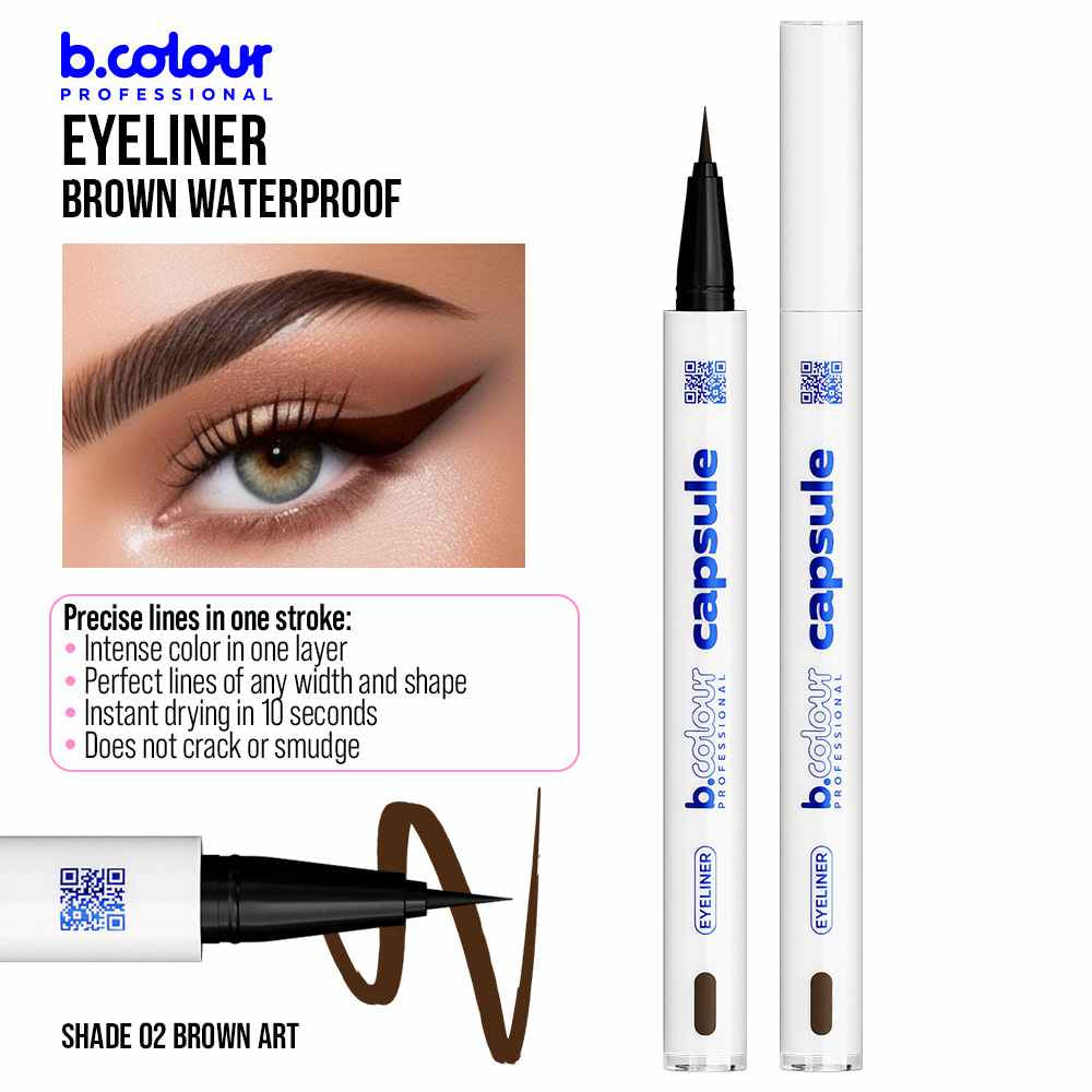 B.COLOUR PROFESSIONAL Waterproof Brown Liquid Eyeliner 02 Brown Art