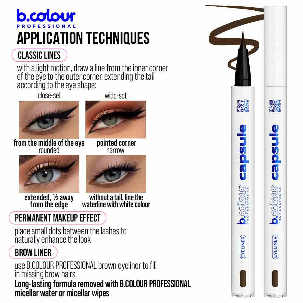 B.COLOUR PROFESSIONAL Waterproof Brown Liquid Eyeliner 02 Brown Art