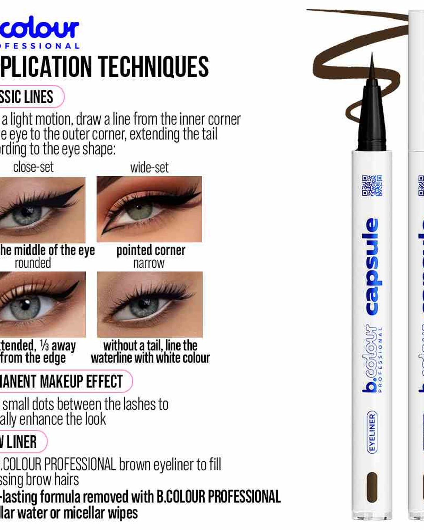 B.COLOUR PROFESSIONAL Waterproof Brown Liquid Eyeliner 02 Brown Art