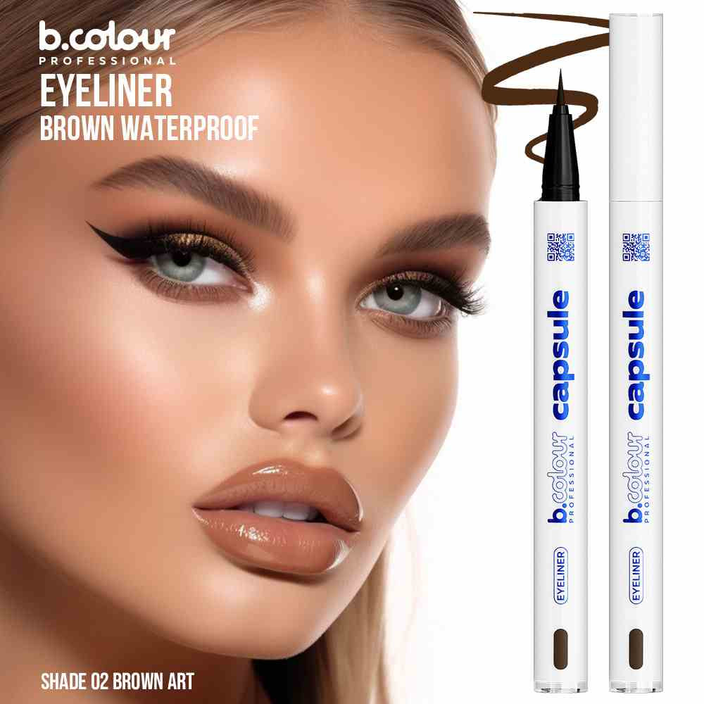 B.COLOUR PROFESSIONAL Waterproof Brown Liquid Eyeliner 02 Brown Art