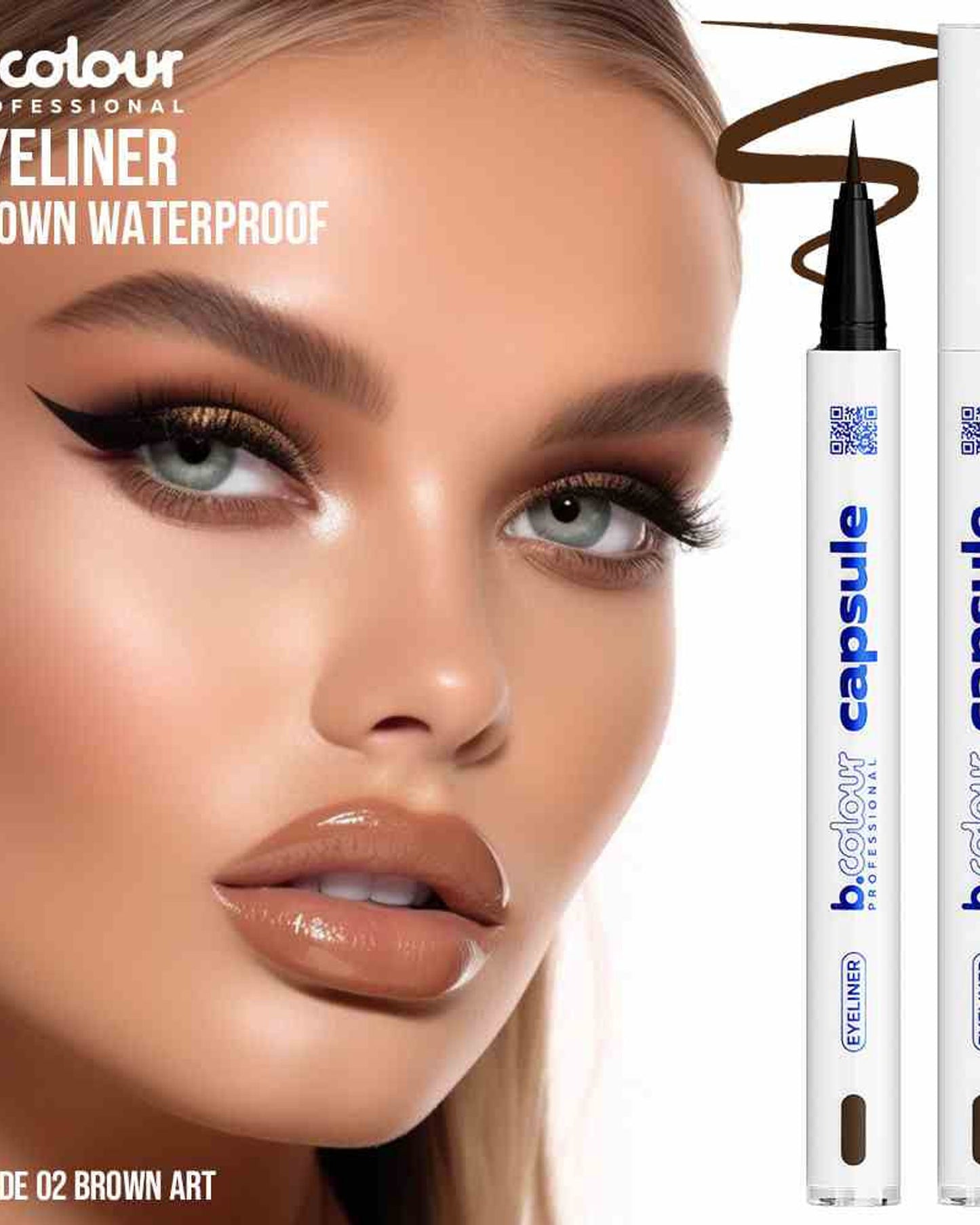 B.COLOUR PROFESSIONAL Waterproof Brown Liquid Eyeliner 02 Brown Art