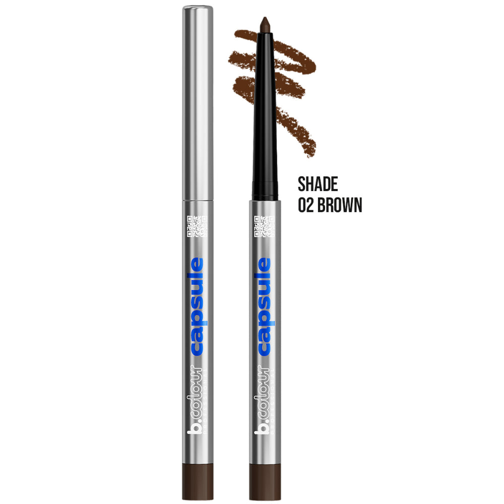 B.COLOUR PROFESSIONAL 02 Brown Waterproof Kajal Eyeliner Pencil