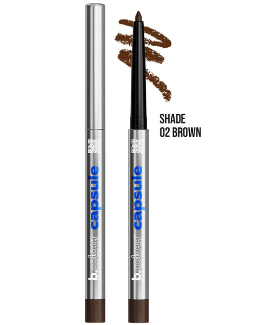 B.COLOUR PROFESSIONAL 02 Brown Waterproof Kajal Eyeliner Pencil