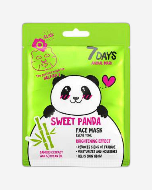 7DAYS Sweet Panda Face Mask Set (3 Pack) - Hydrating, Nourishing, Lifting & Toning