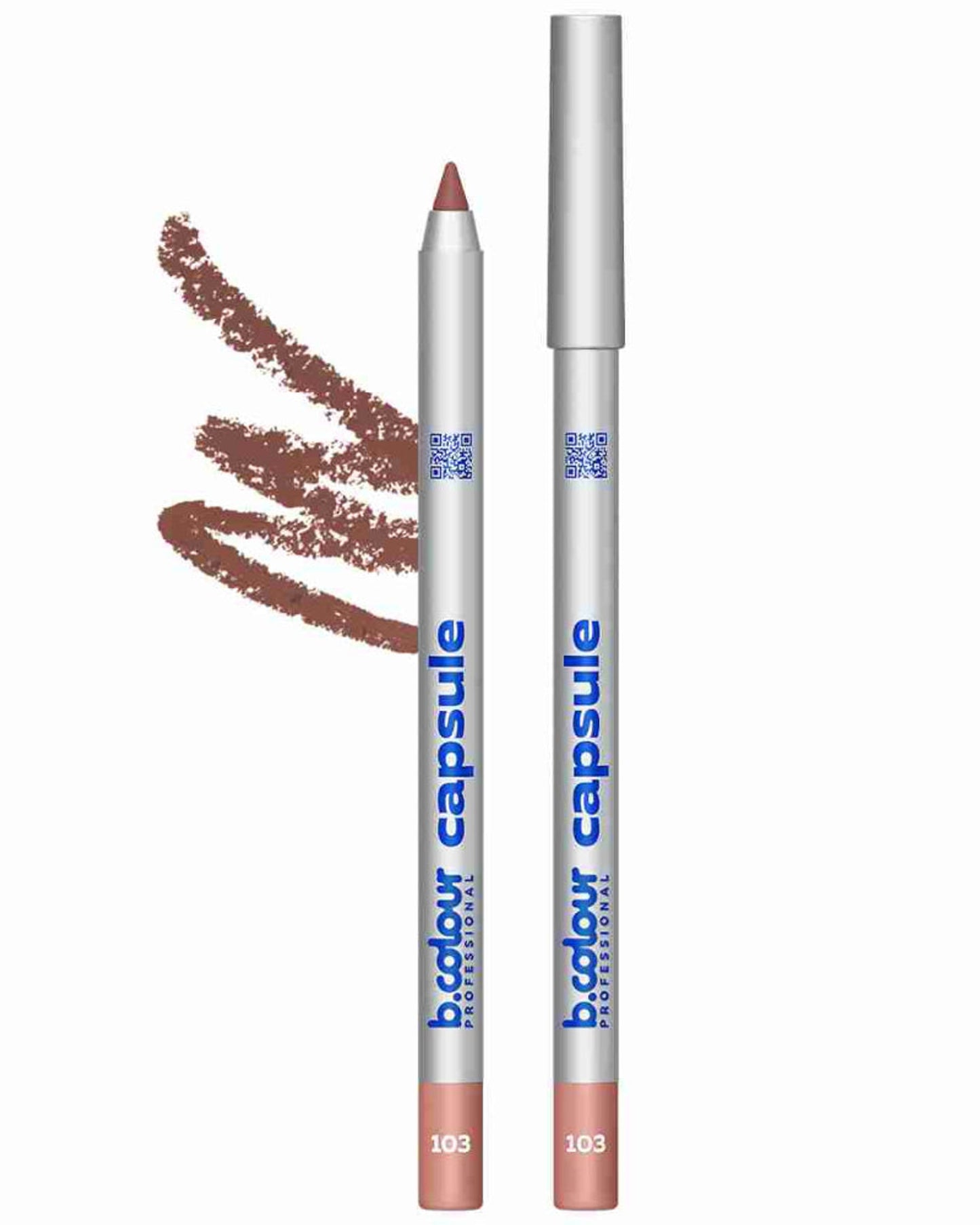 B.COLOUR PROFESSIONAL Lip Liner 103 - Long-Lasting Matte Lip Pencil in Rose Nude