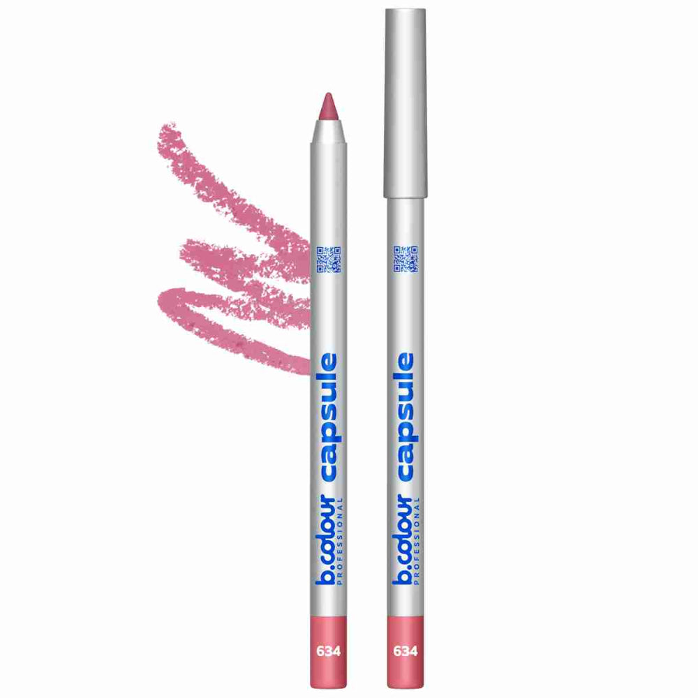 B.COLOUR PROFESSIONAL CAPSULE Lip Liner 634 - Long-Lasting Matte Lip Pencil in Rose Nude
