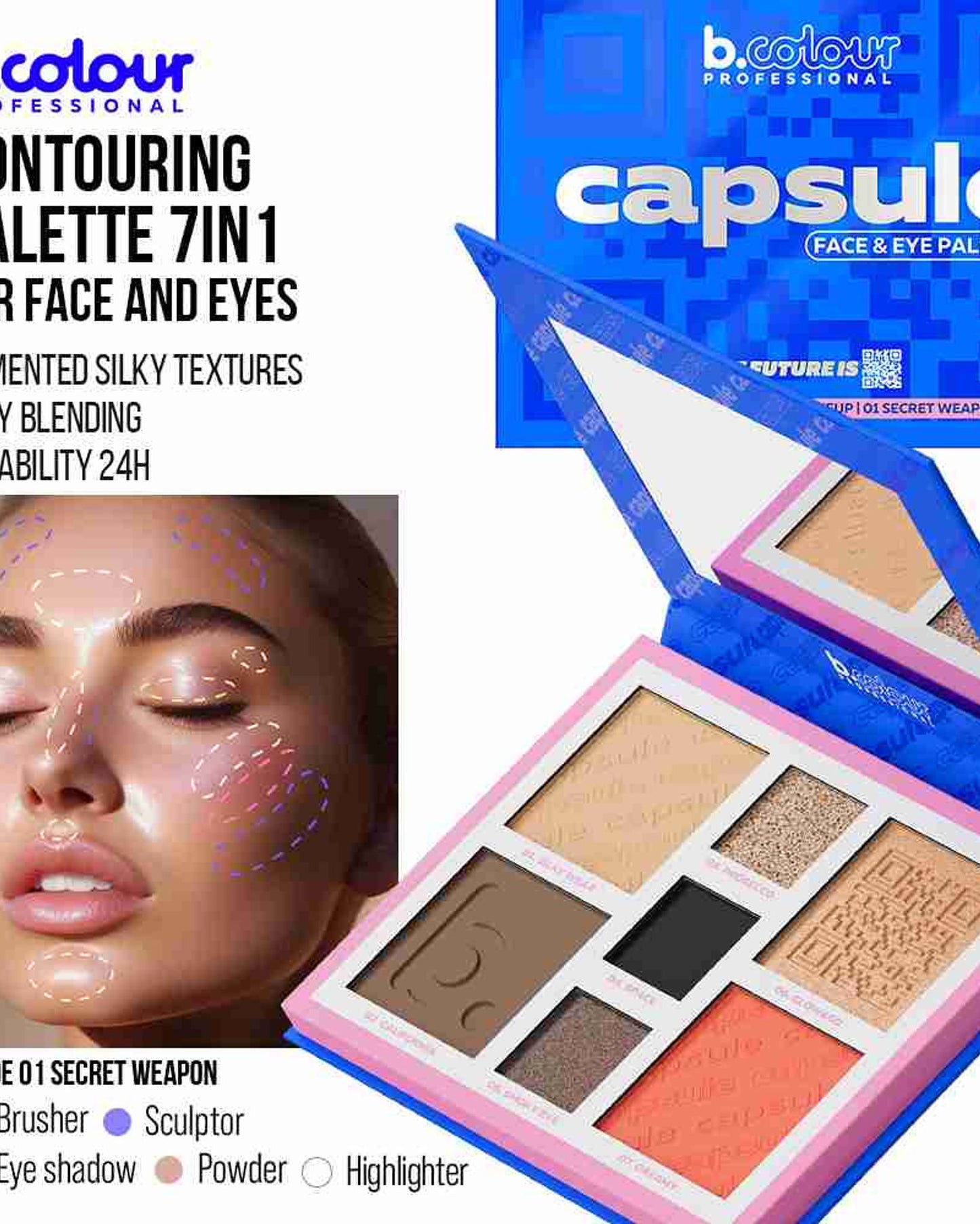 B.COLOUR PROFESSIONAL Secret Weapon 7-in-1 Face Palette