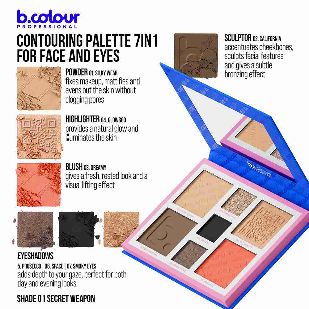 B.COLOUR PROFESSIONAL Secret Weapon 7-in-1 Face Palette