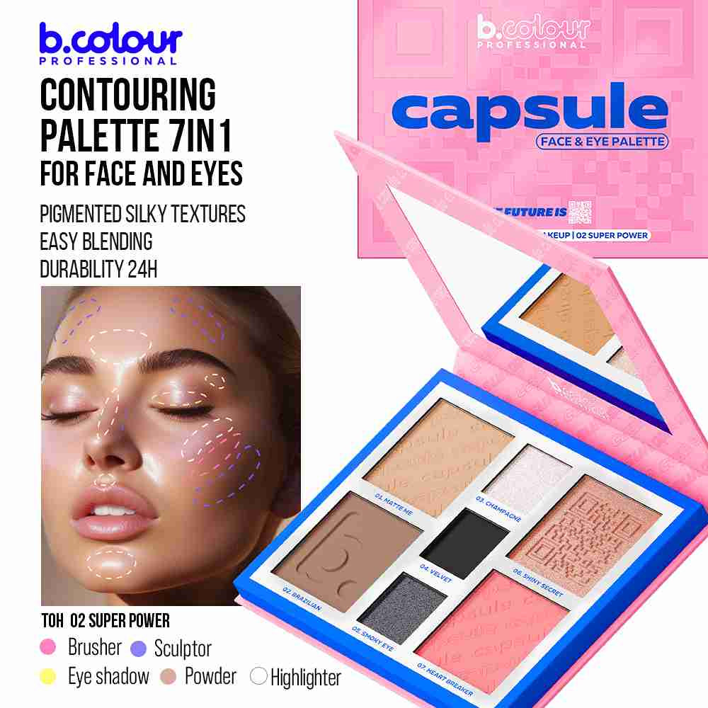 B.COLOUR PROFESSIONAL Super Power 7-in-1 Face Palette