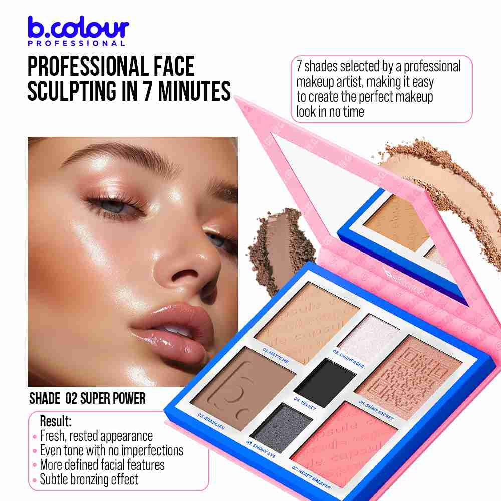 B.COLOUR PROFESSIONAL Super Power 7-in-1 Face Palette