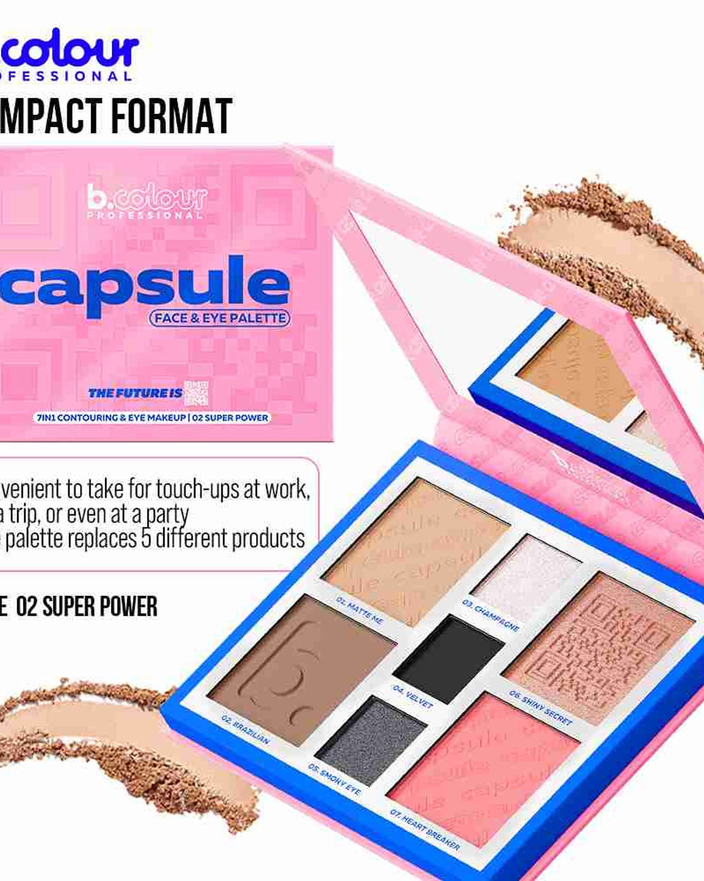 B.COLOUR PROFESSIONAL Super Power 7-in-1 Face Palette