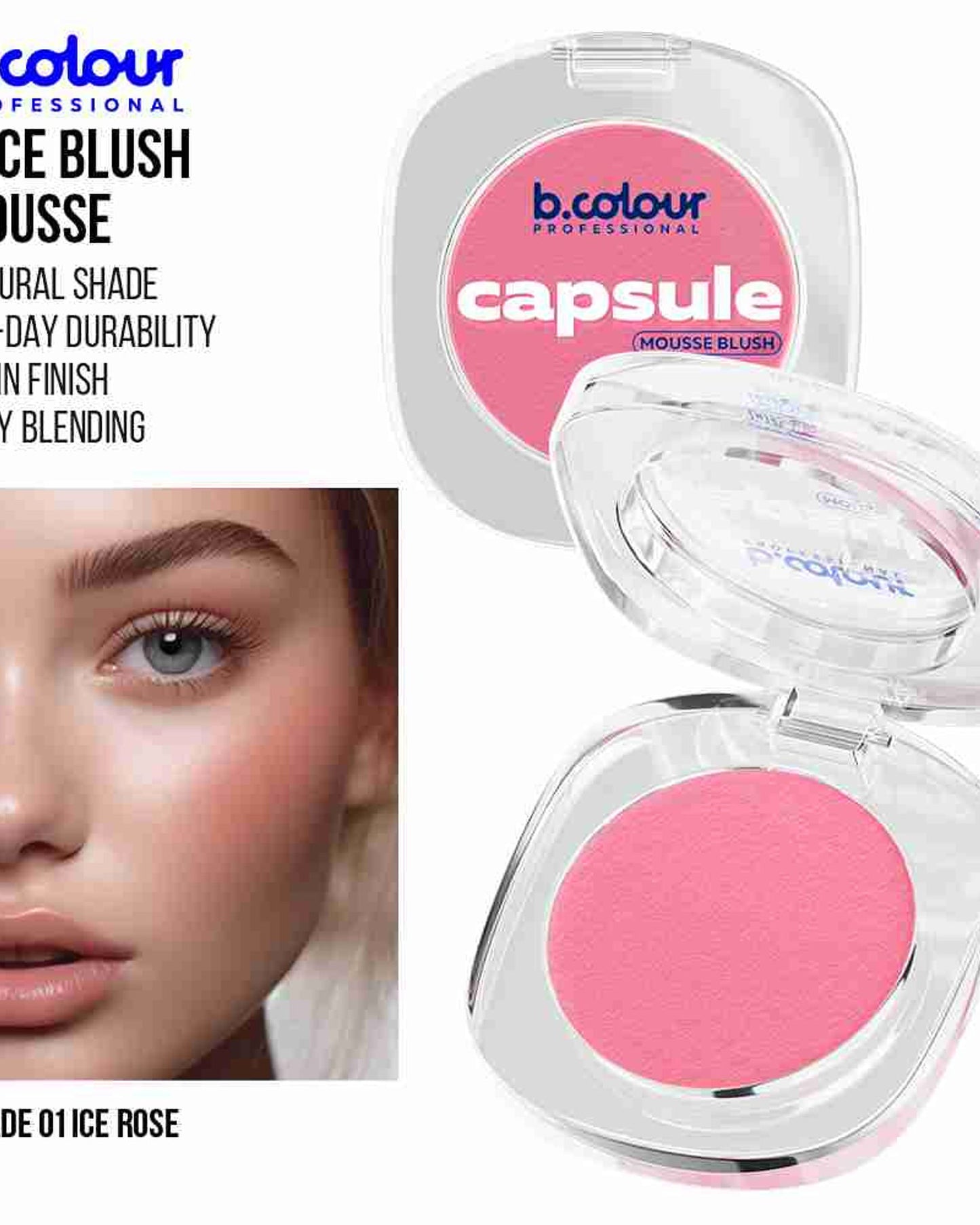 B.COLOUR PROFESSIONAL Cream Blush 01 Ice Rose