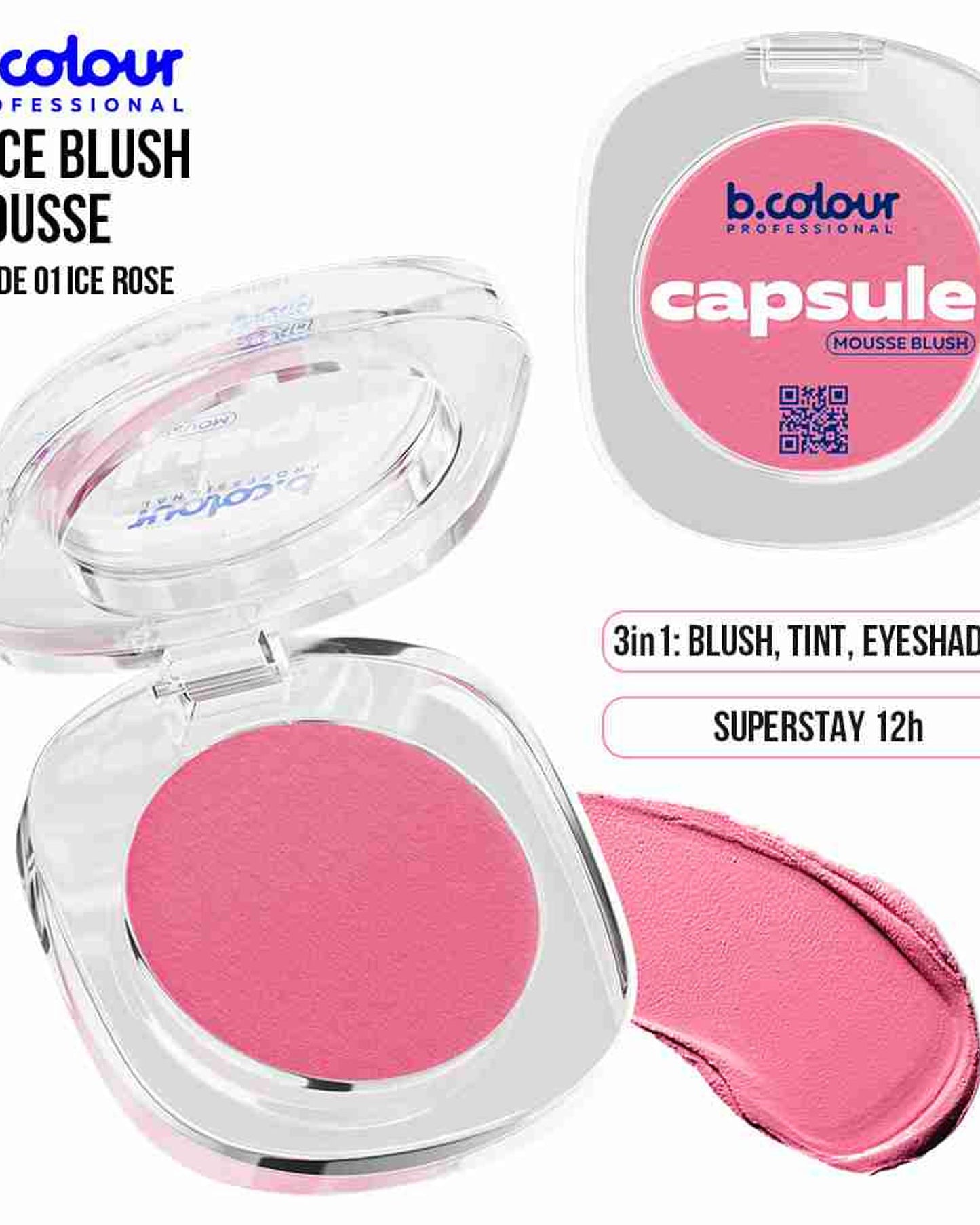 B.COLOUR PROFESSIONAL Cream Blush 01 Ice Rose
