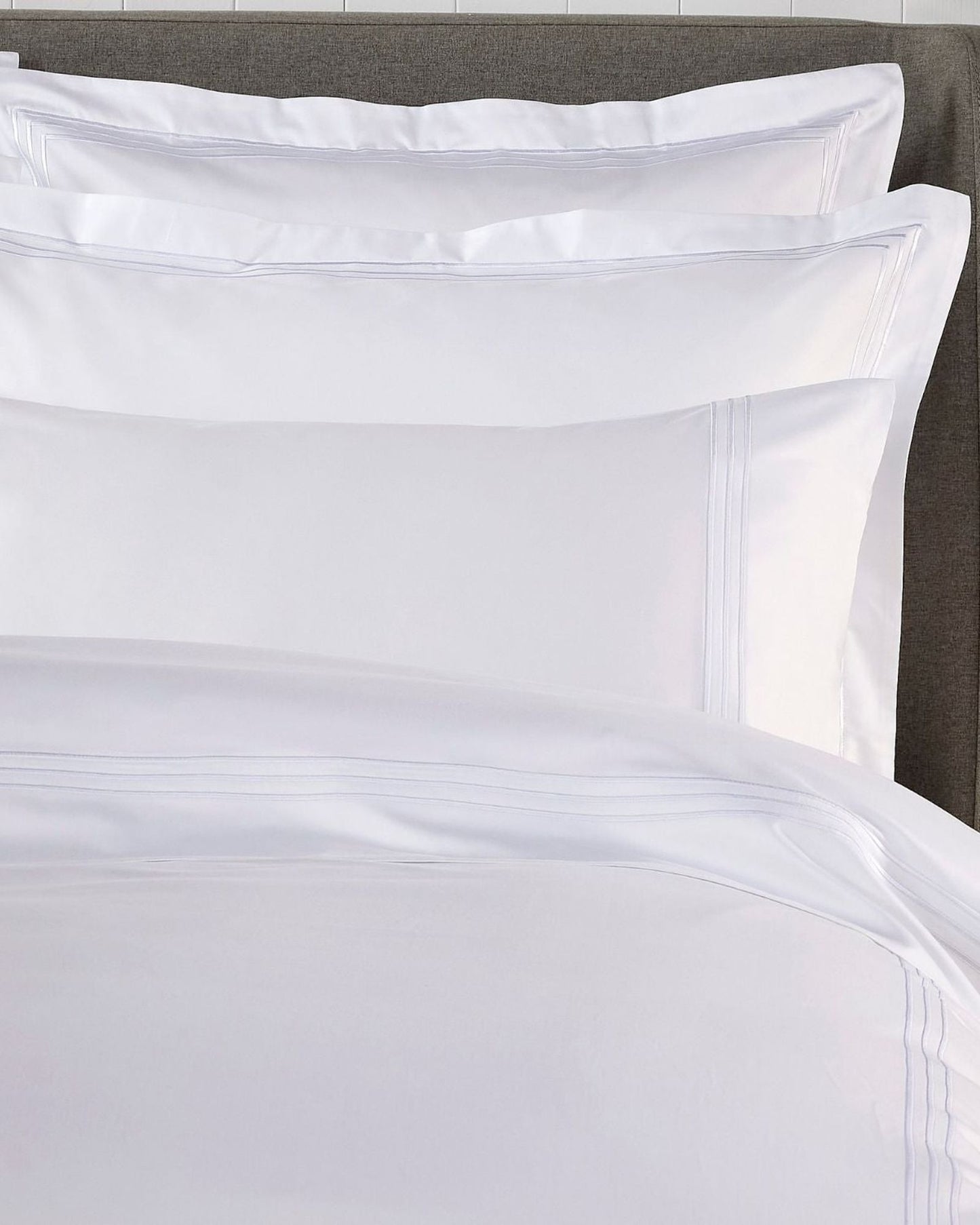 Christy Supima Bed Linen 500TC White Embroidery