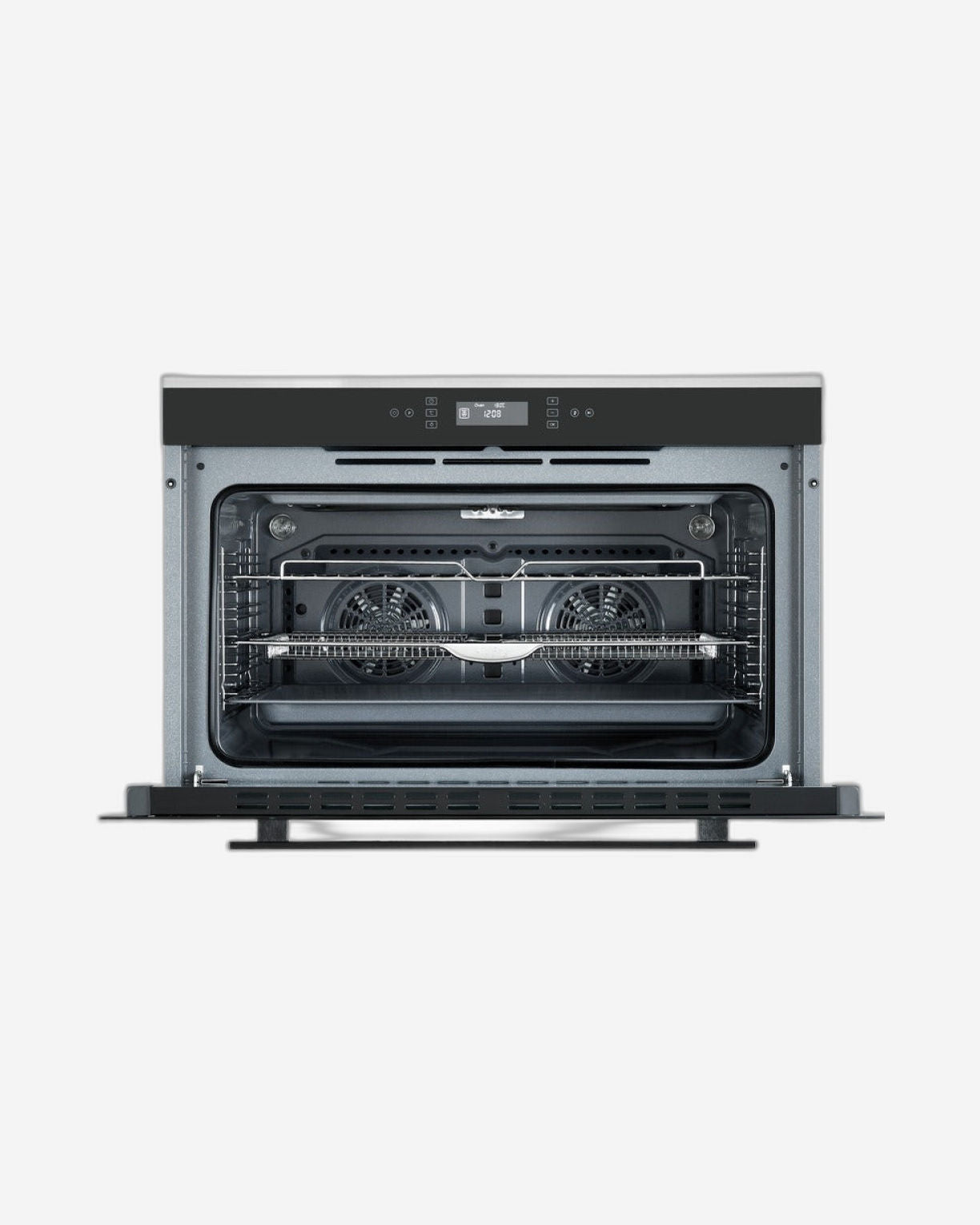 Hoover 90cm Electric Oven, 125L Capacity, Convection Fan, Top Cooling System, Inside Light, Full Touch Control, Stainless Steel Trims, Triple Layer Glass Door, Enamel Cavity - HEO-T90125-BBI