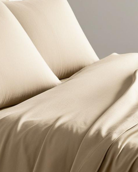 Sleep City "800TC Plain Dyes" Bed Linen in Linen