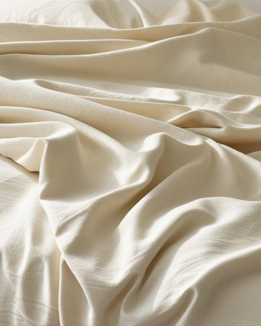 Sleep City "800TC Plain Dyes" Bed Linen in Cream