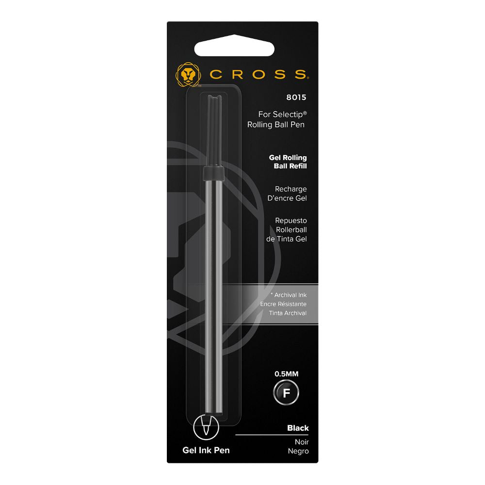 Cross Fine Gel Rollerball Refill - Black - Single Pack (0.5MM) 8015