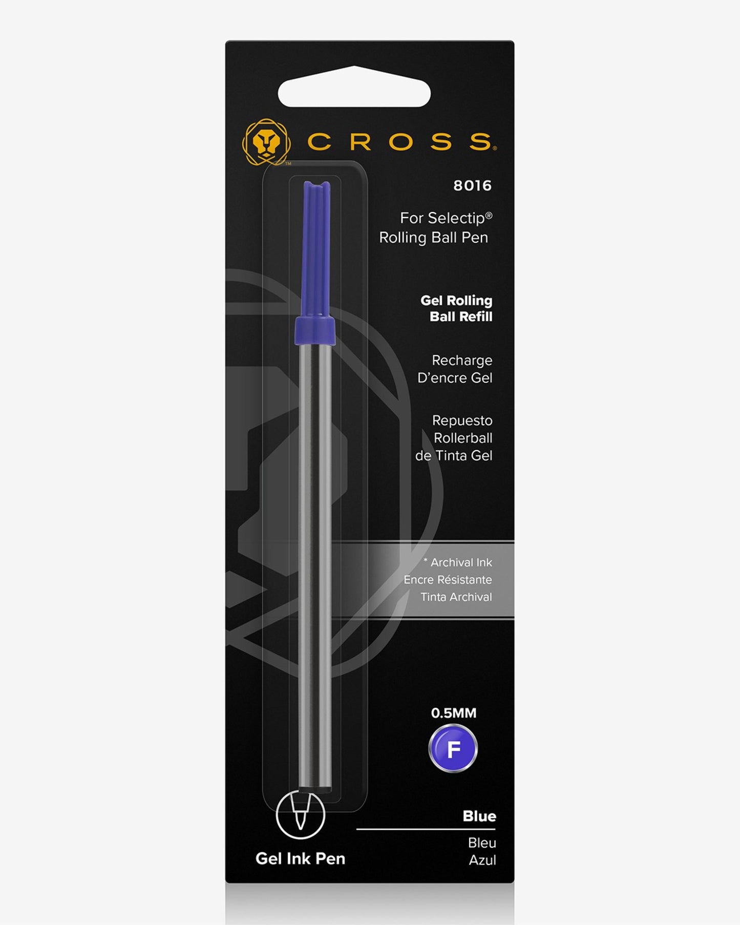 Cross Gel Rollerball Pen Refill - Blue Fine (0.5Mm) - Single Pack