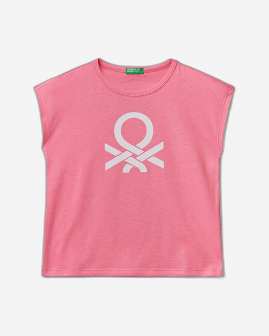 T-shirt with glitter print logo