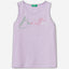 Tank top with glittery logo print