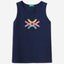 Tank top with glittery logo print