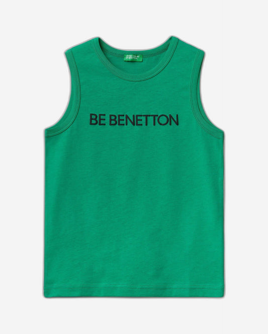 Tank top in 100% organic cotton with logo